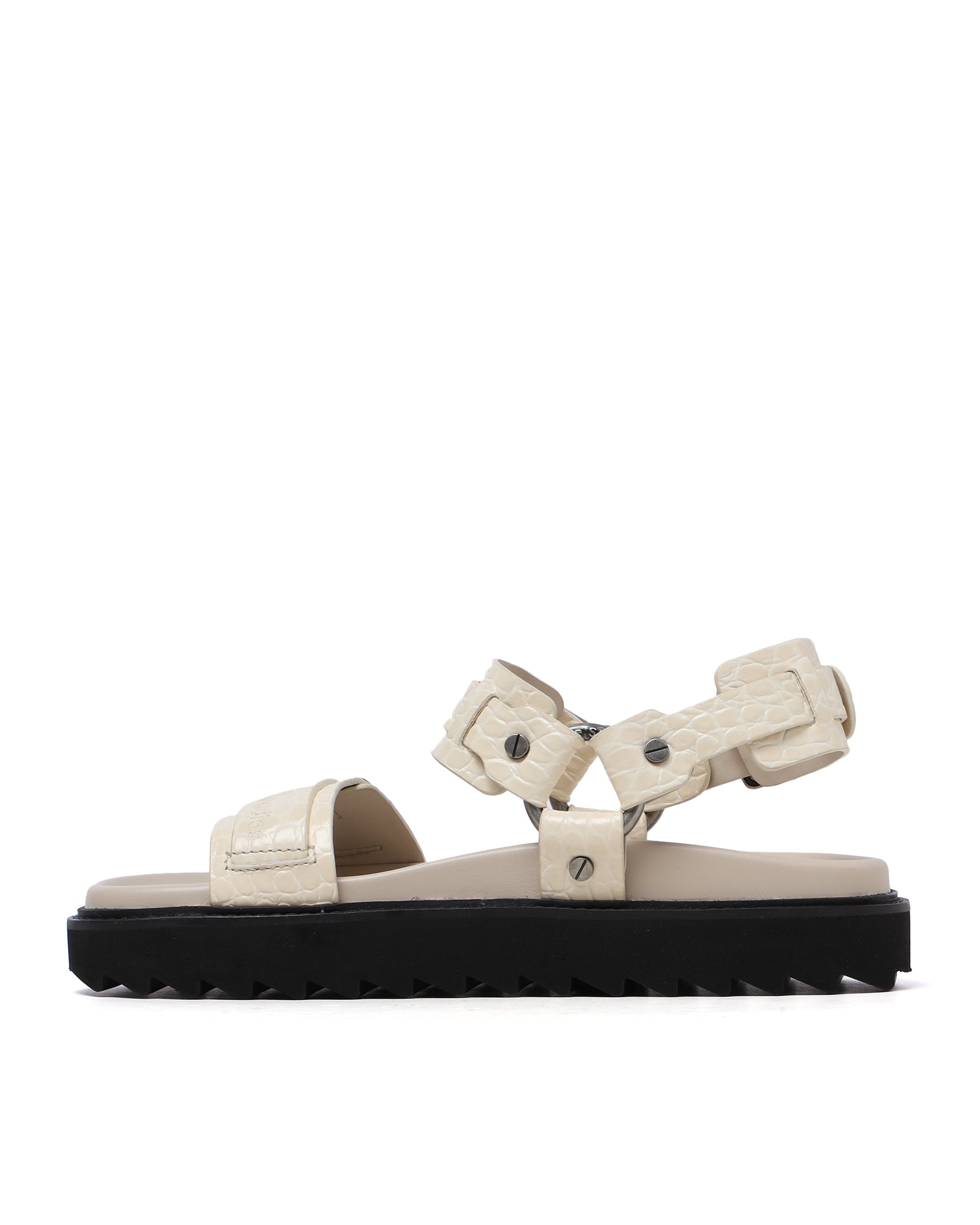 Leather buckle sandals