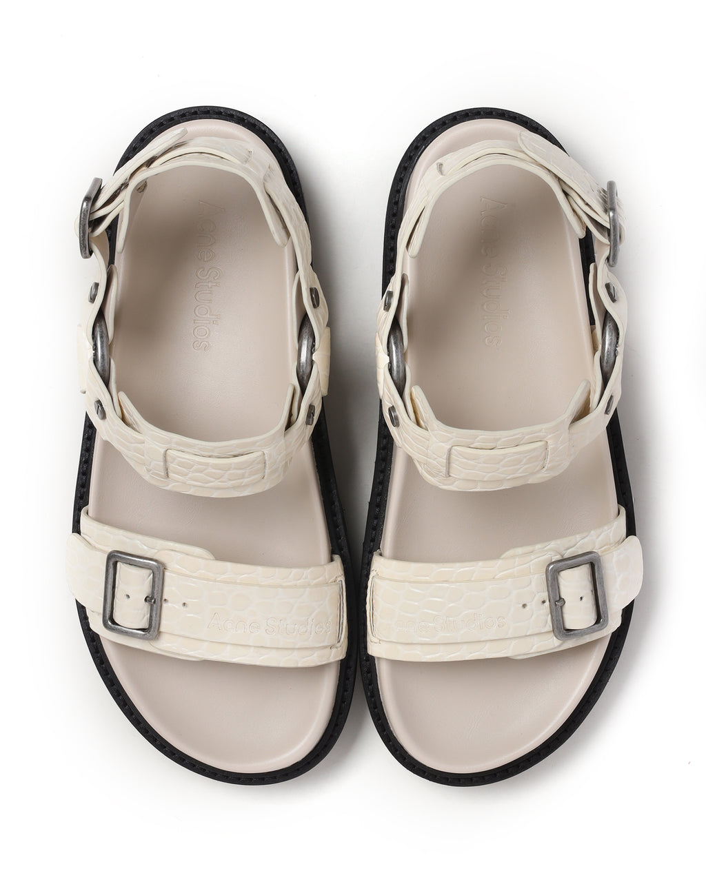 Leather buckle sandals