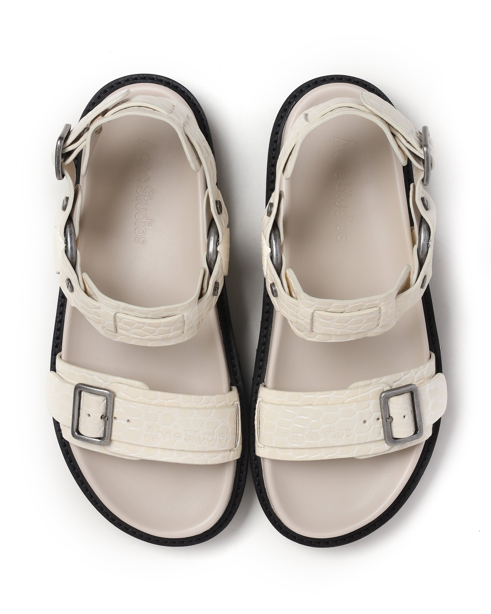 Leather buckle sandals