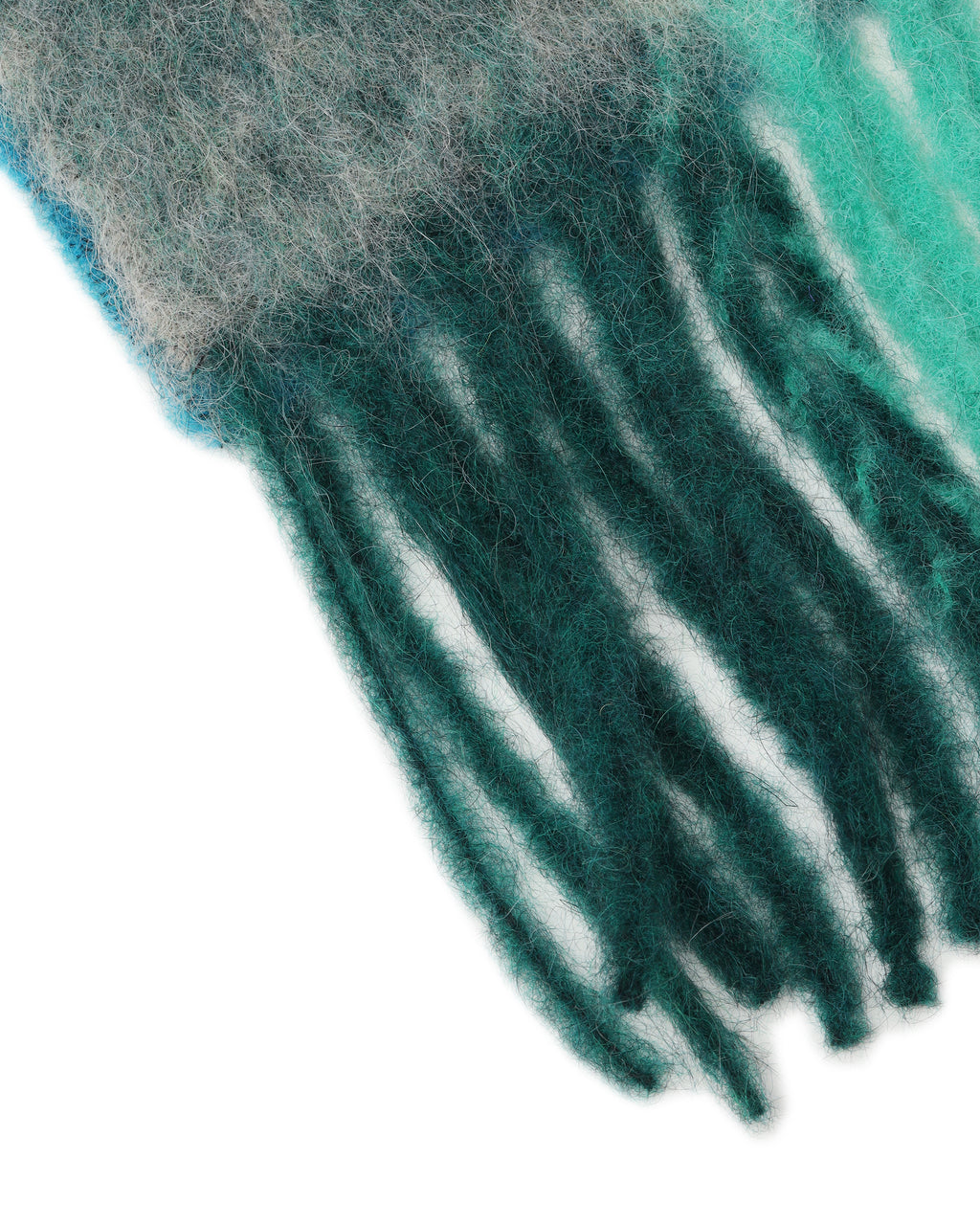 Mohair checked scarf