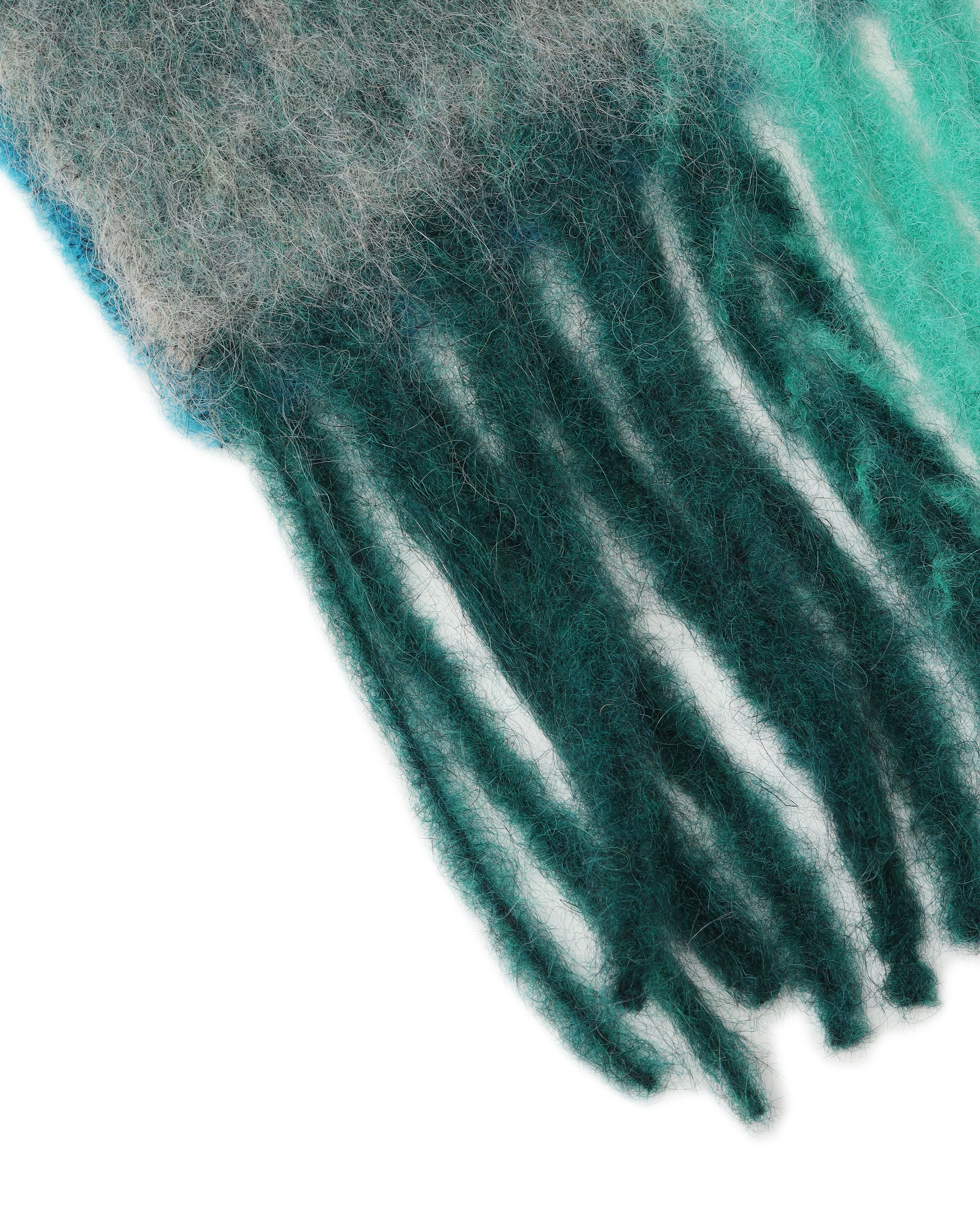 Mohair checked scarf