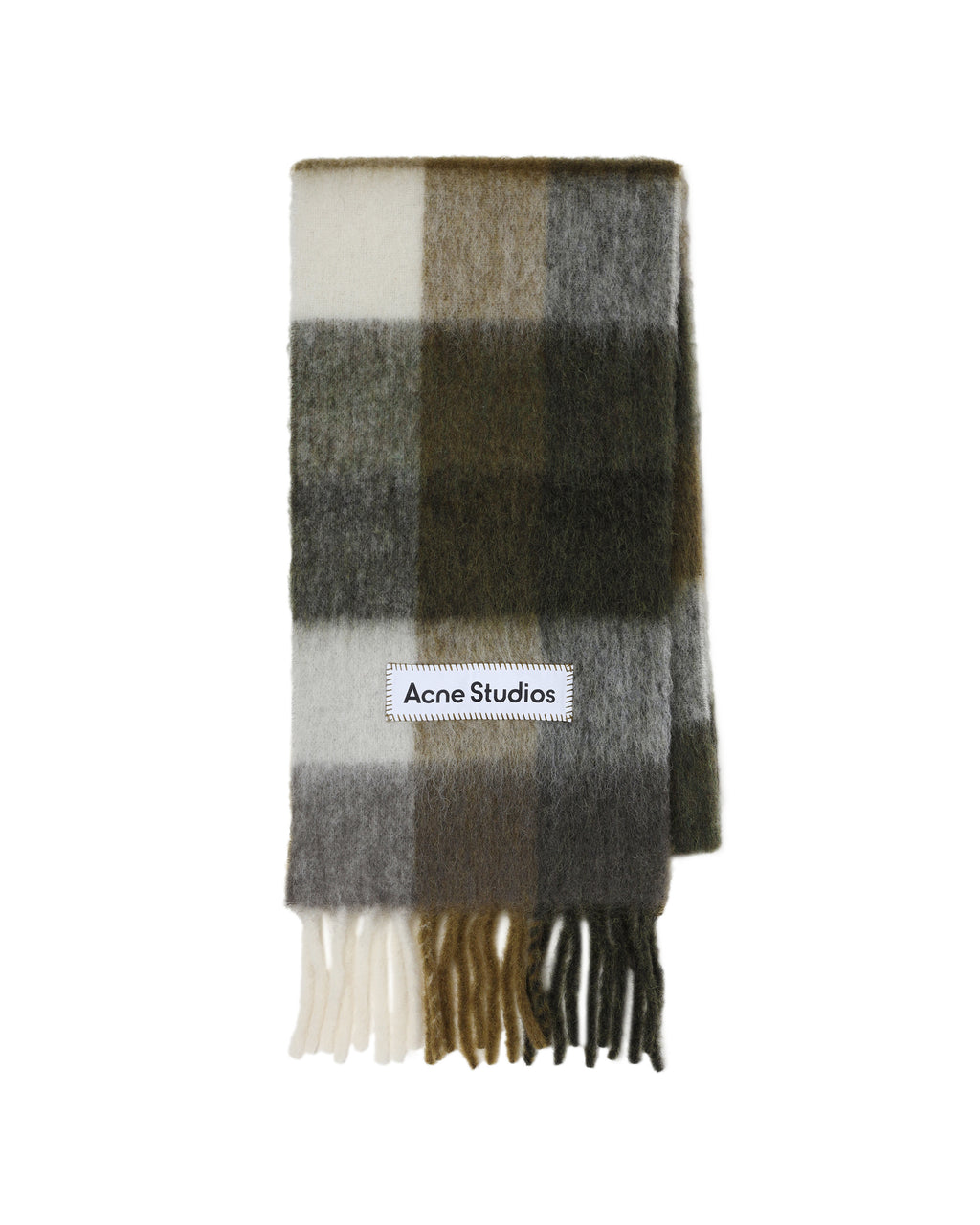 Mohair checked scarf