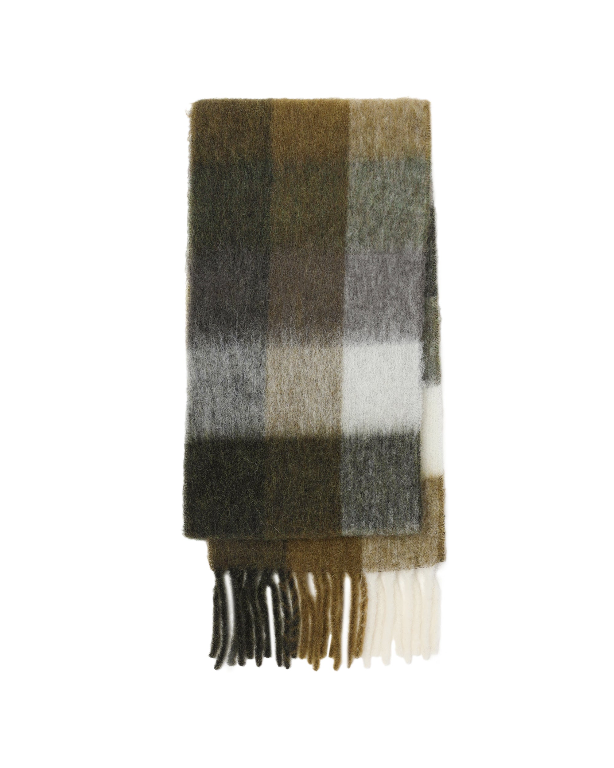 Mohair checked scarf