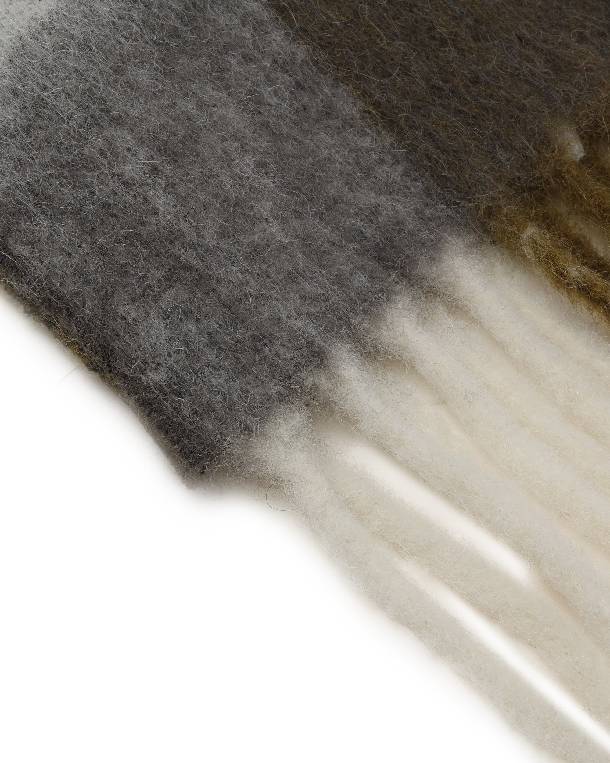Mohair checked scarf
