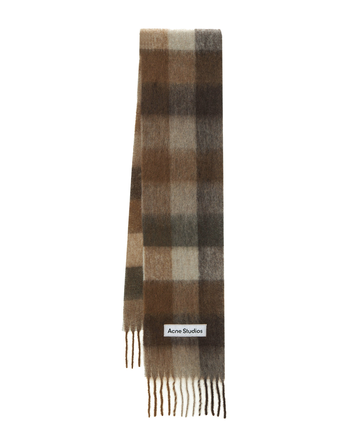 Mohair checked scarf
