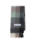Mohair checked scarf