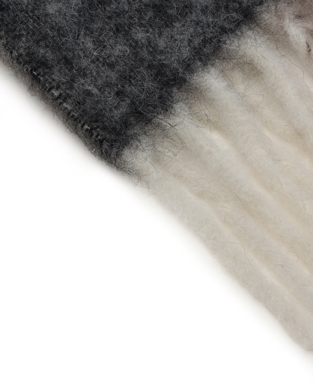 Mohair checked scarf