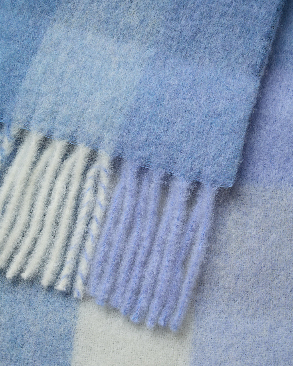 Mohair checkered scarf