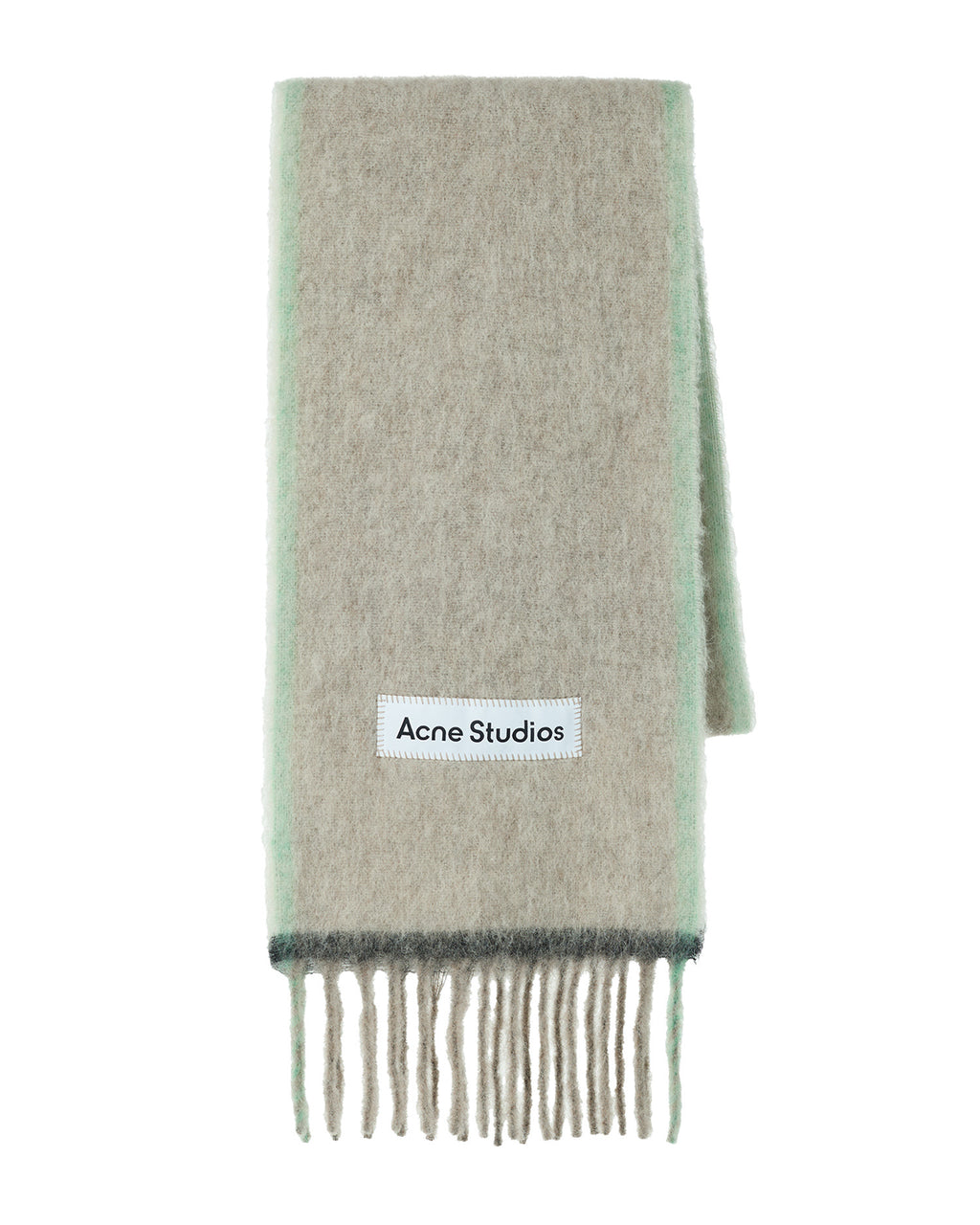 Narrow wool-mohair blend scarf