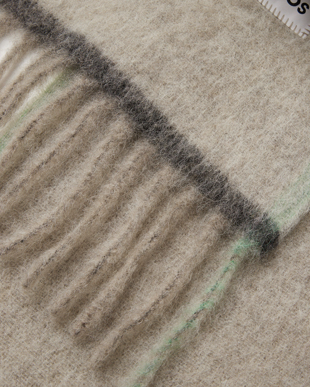 Narrow wool-mohair blend scarf