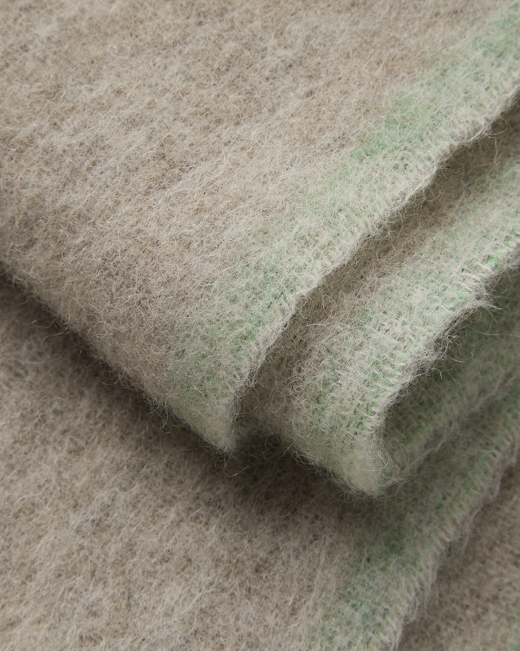 Narrow wool-mohair blend scarf