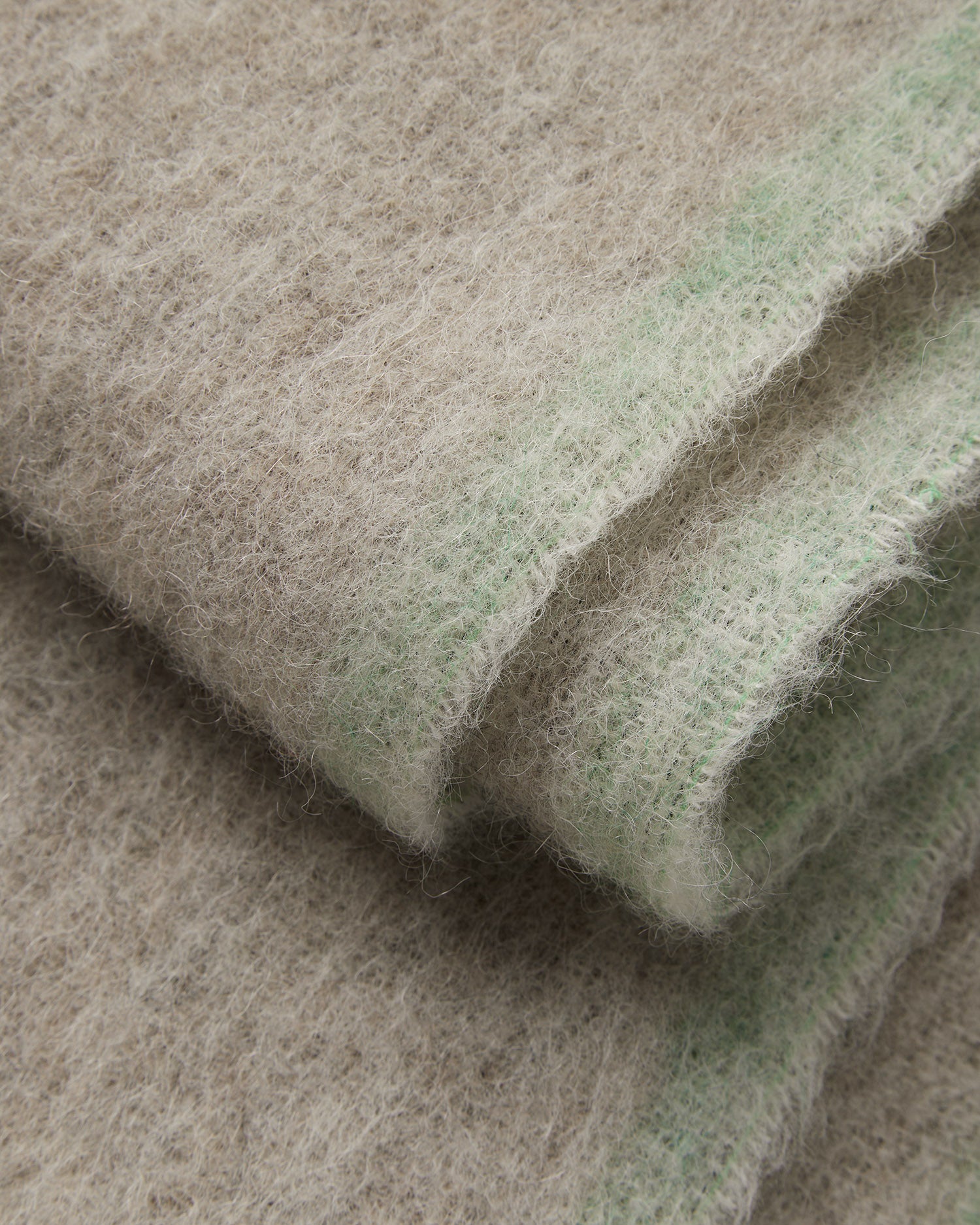 Narrow wool-mohair blend scarf