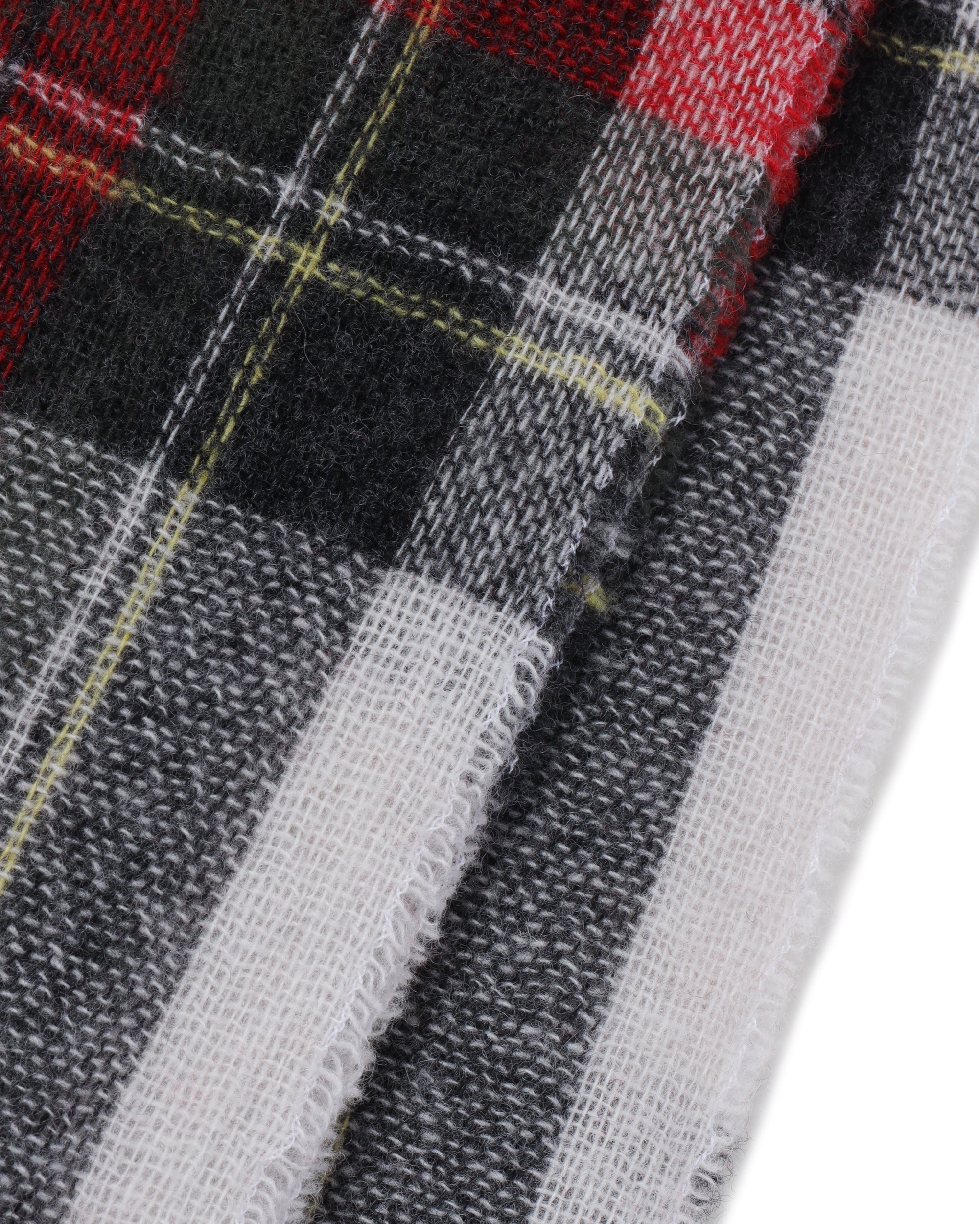 Check fringed scarf