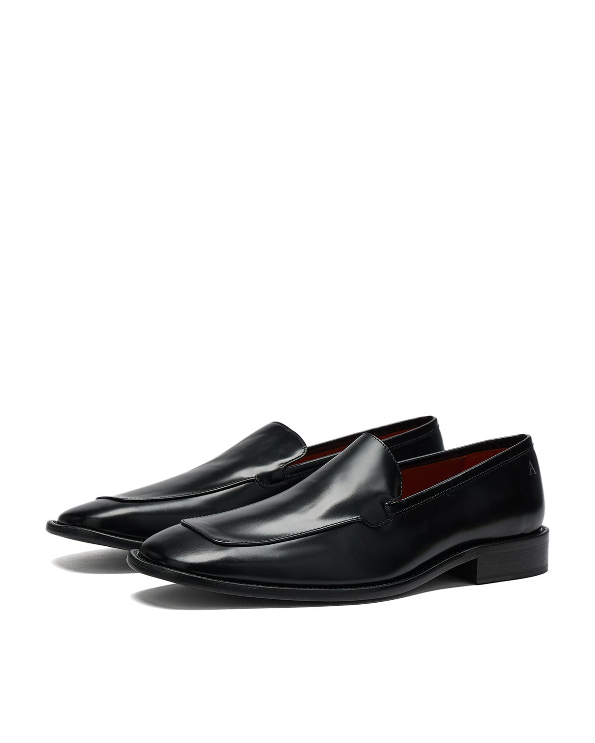 Brushed leather loafers