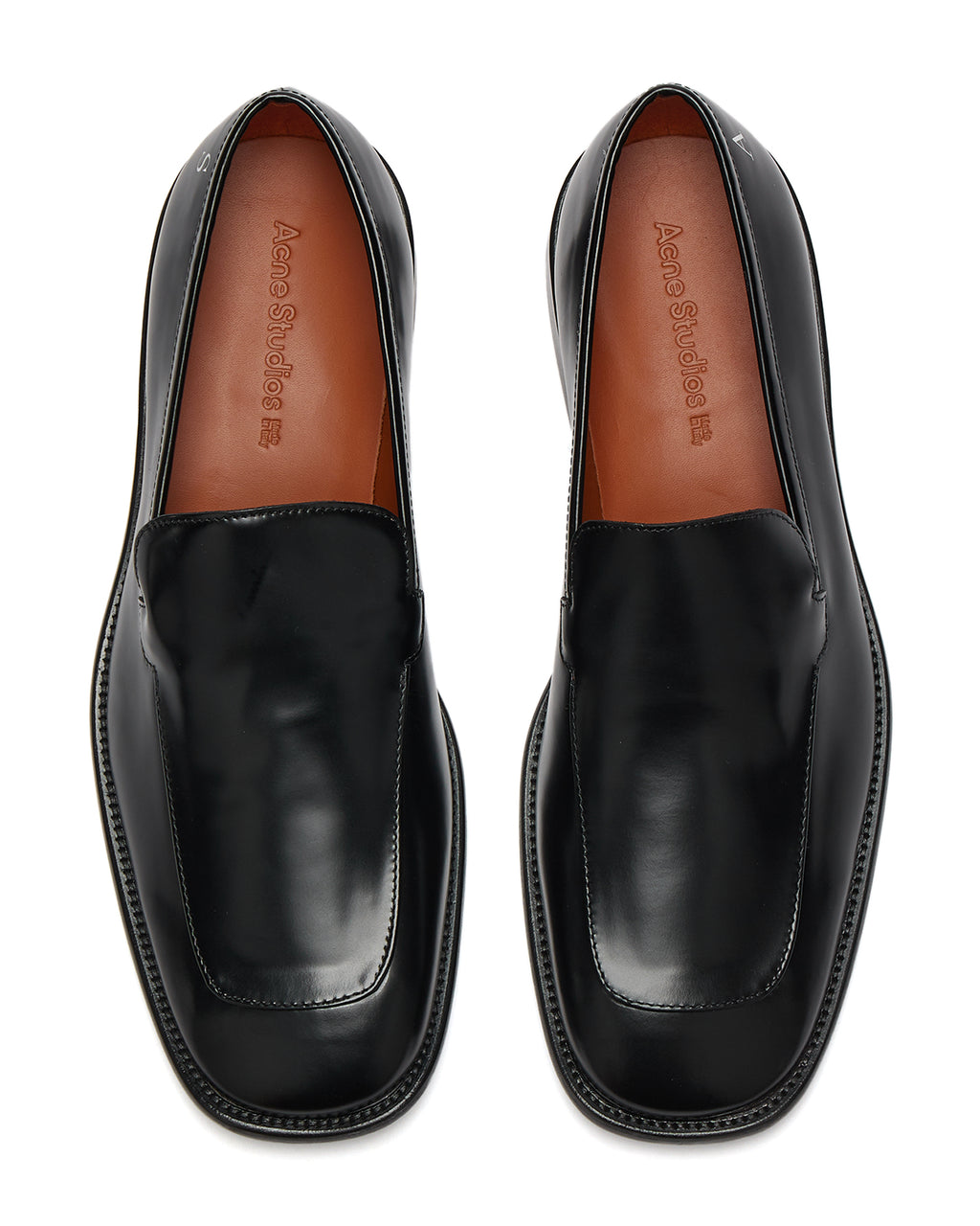 Brushed leather loafers