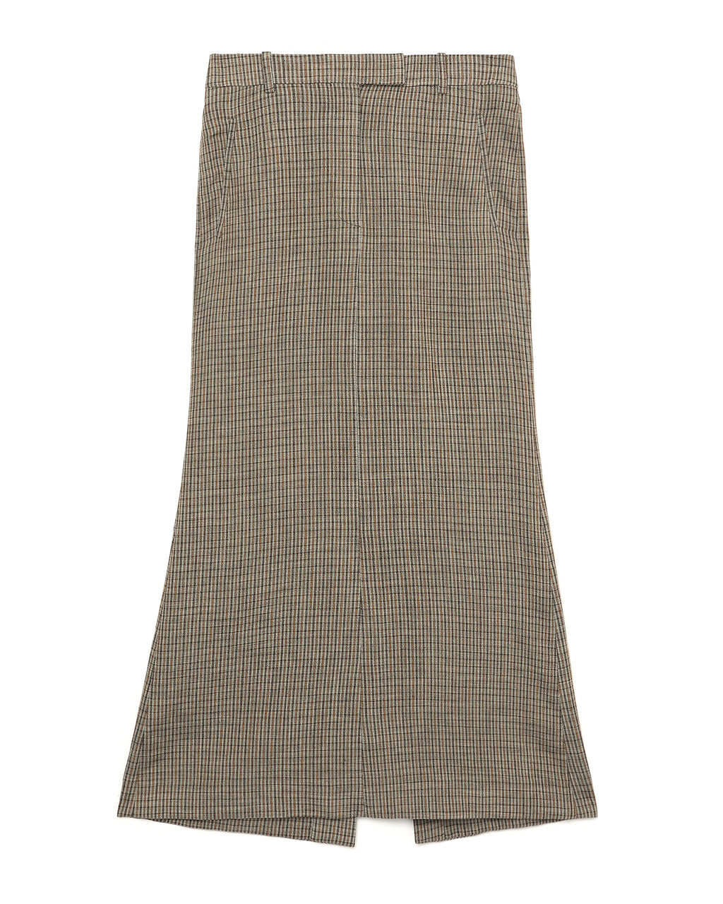 Tailored check skirt