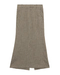 Tailored check skirt