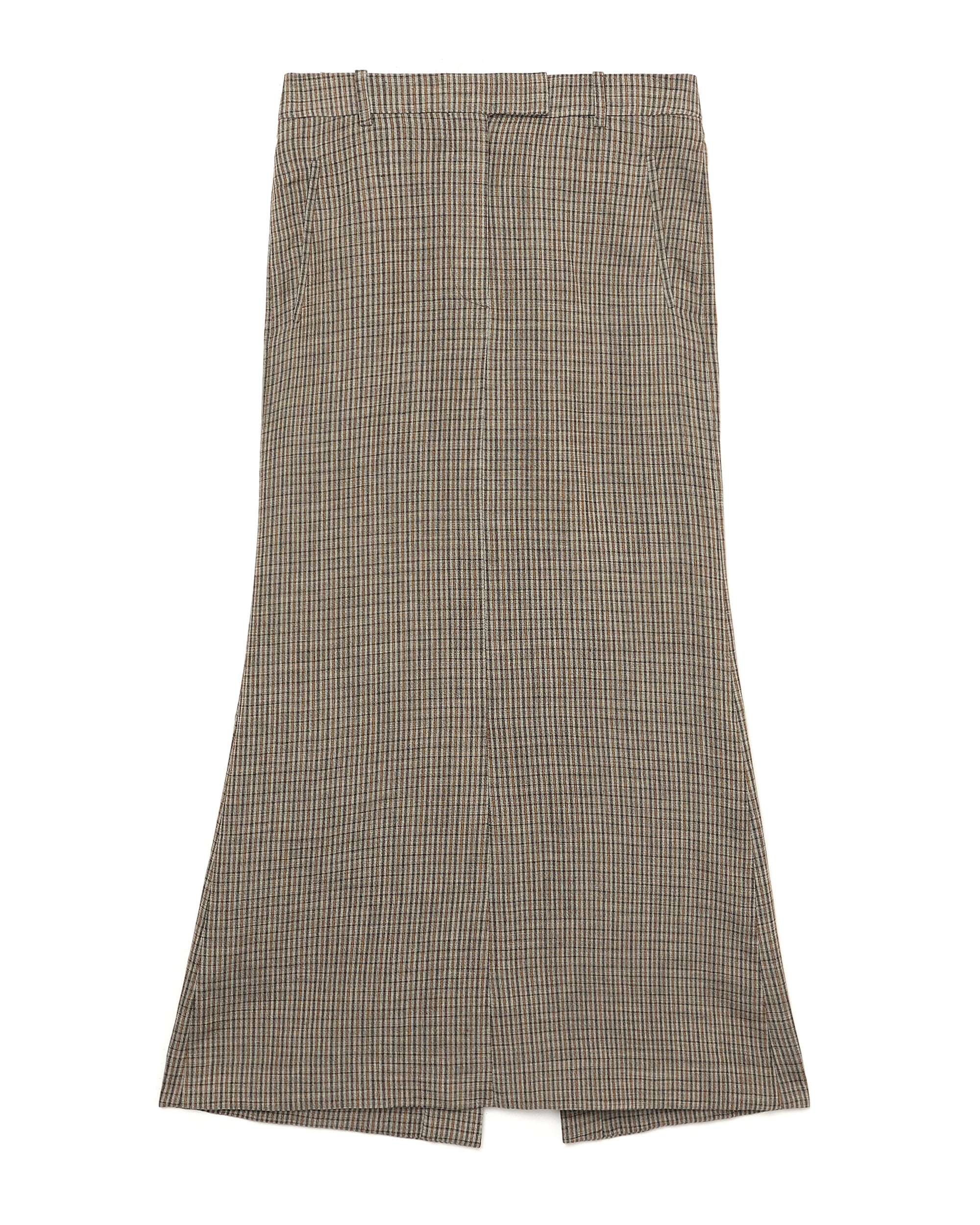 Tailored check skirt
