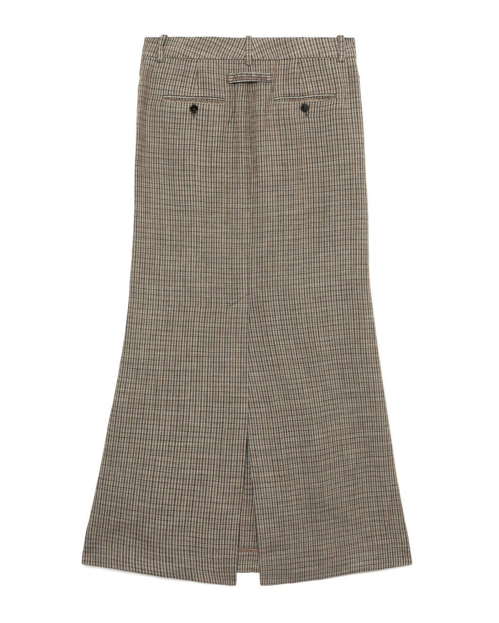 Tailored check skirt