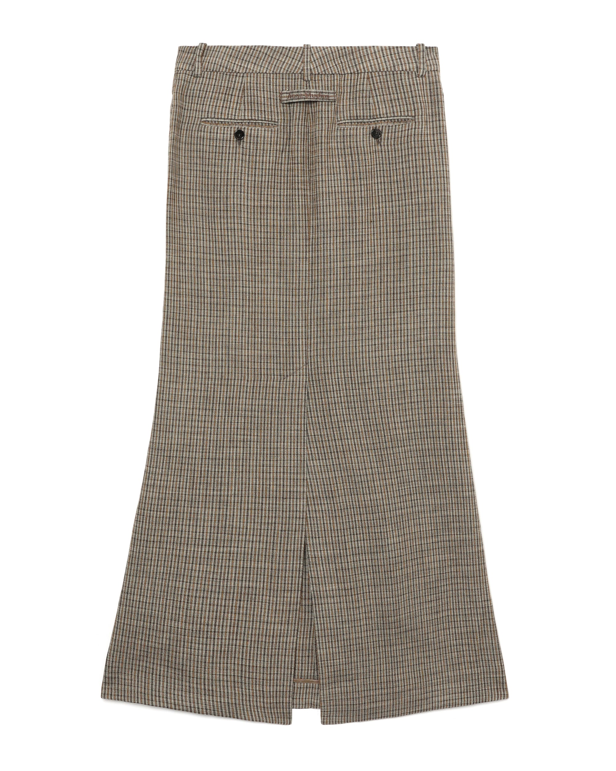 Tailored check skirt