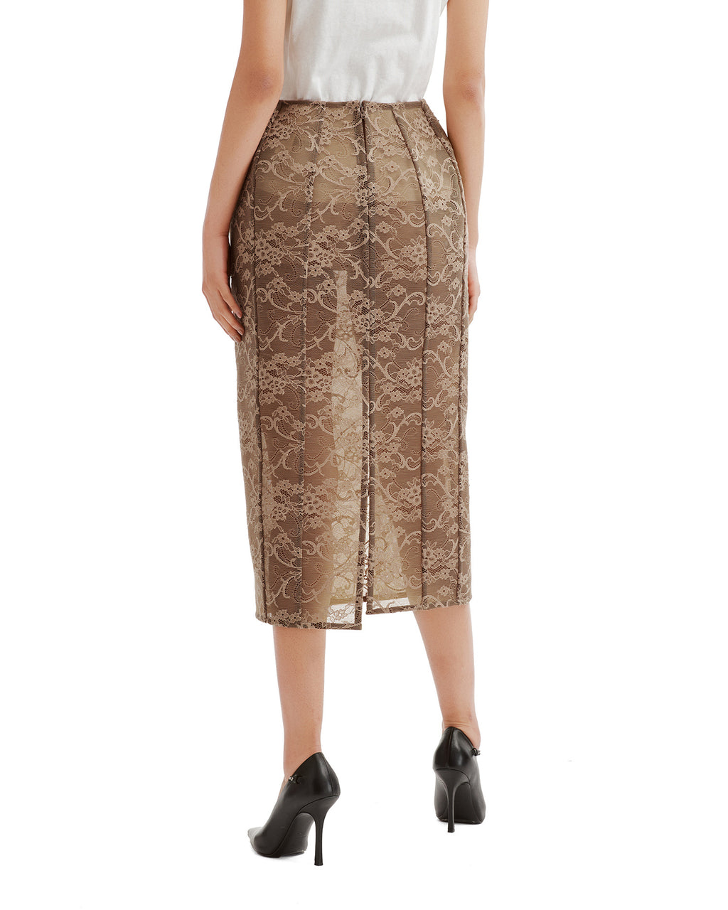 Lace midi skirt