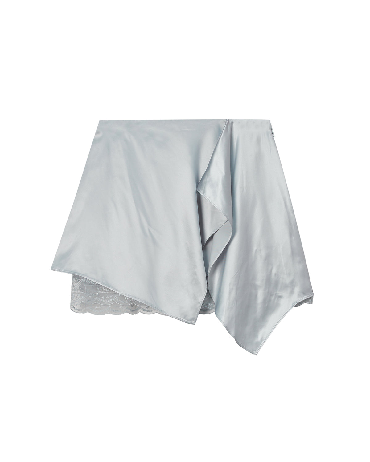 Ruffled satin skirt