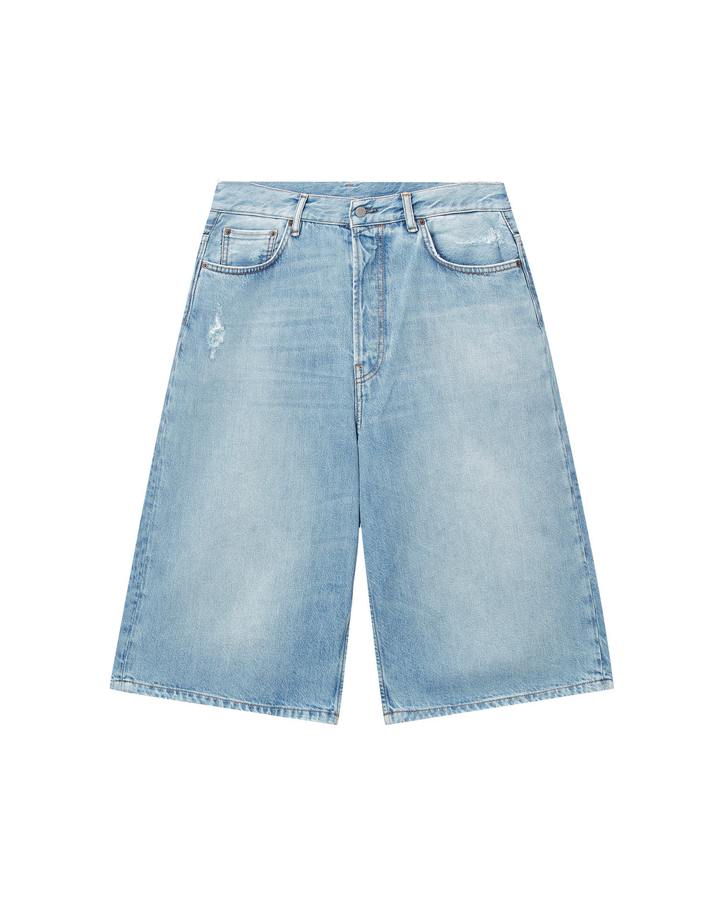 Loose fit denim shorts
