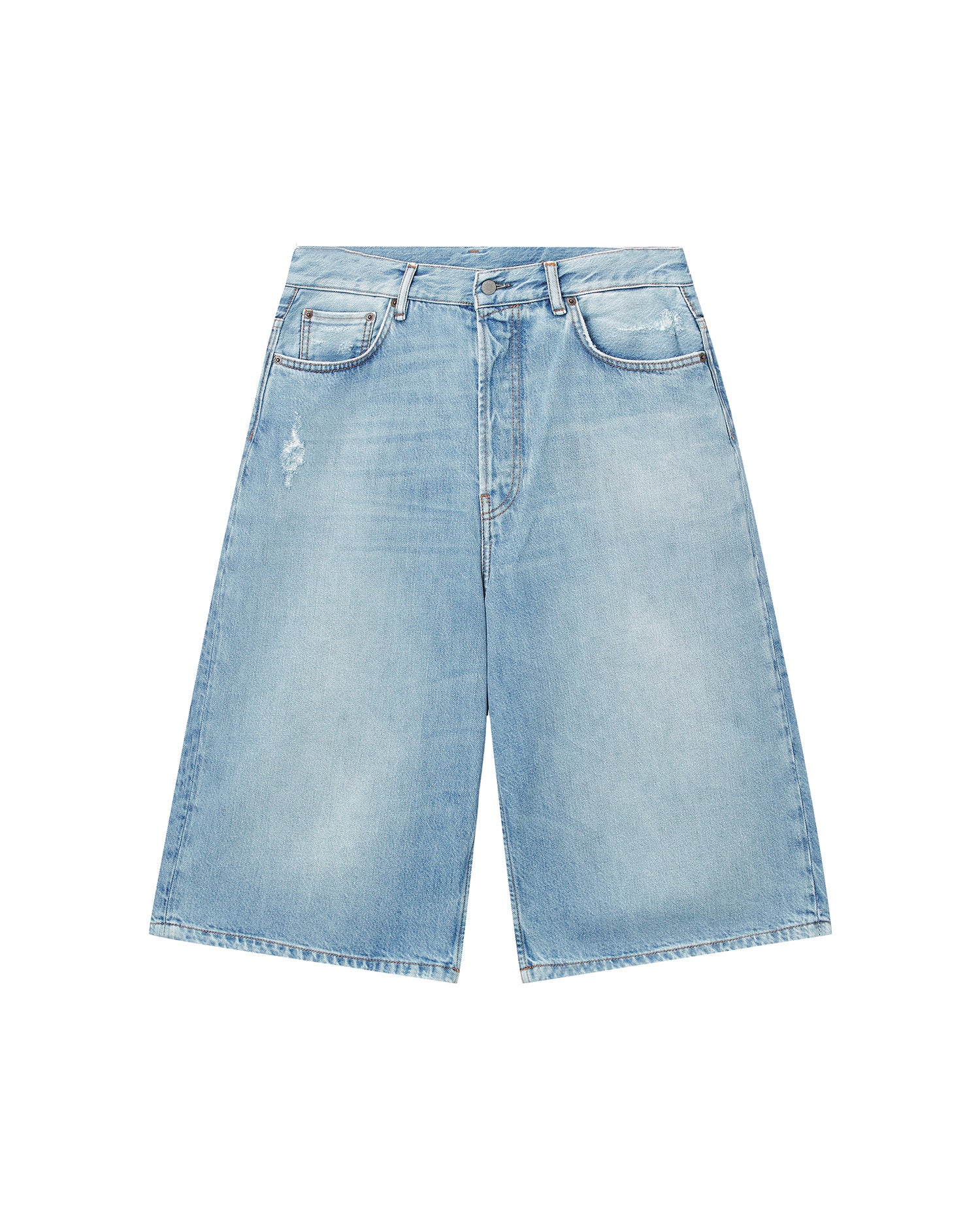 Loose fit denim shorts