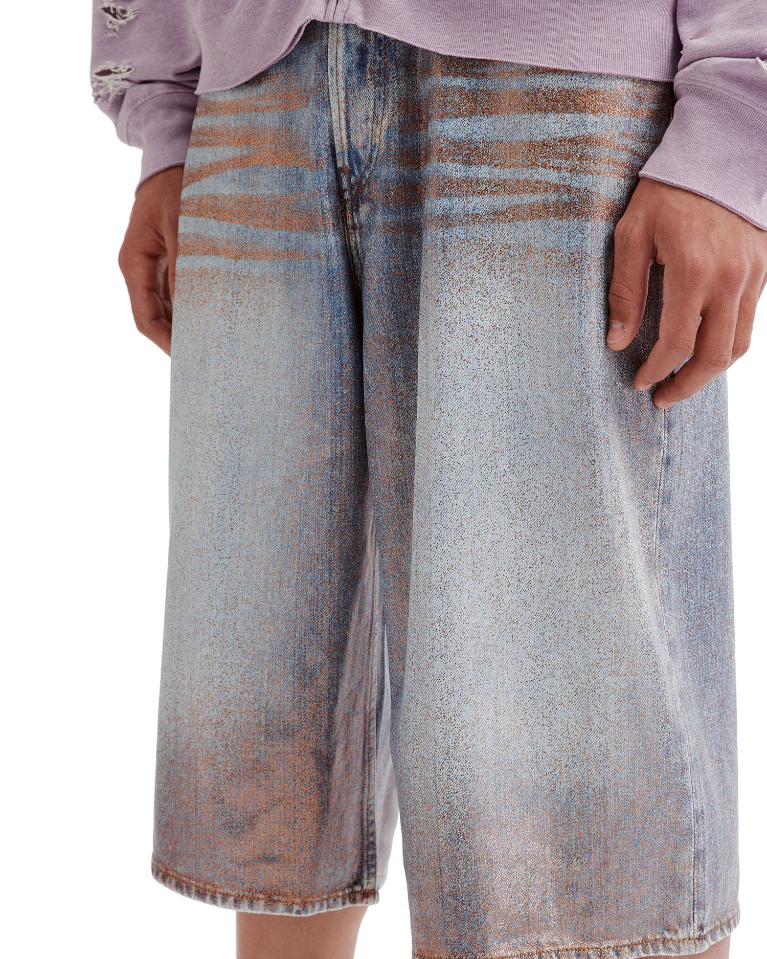Loose glitter shorts