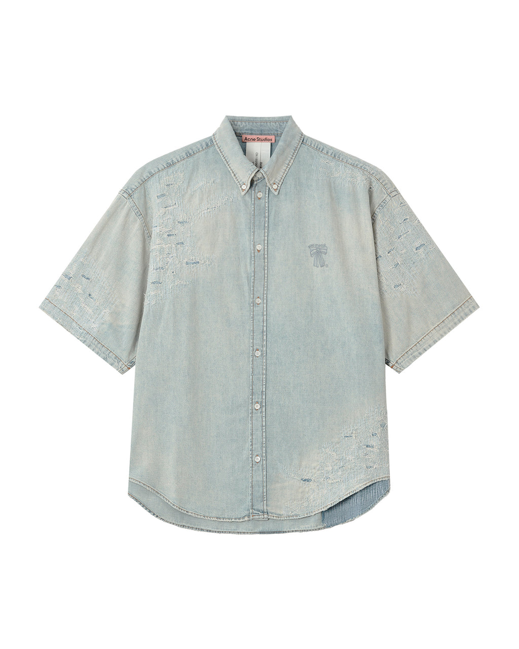 Denim short sleeve shirt