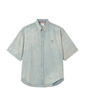Denim short sleeve shirt