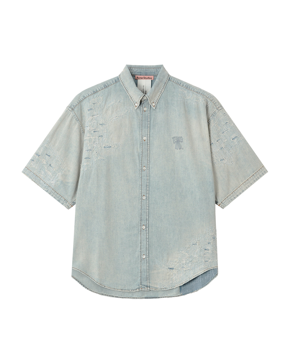 Denim short sleeve shirt