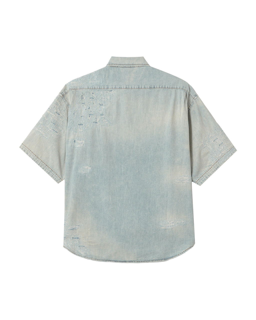 Denim short sleeve shirt