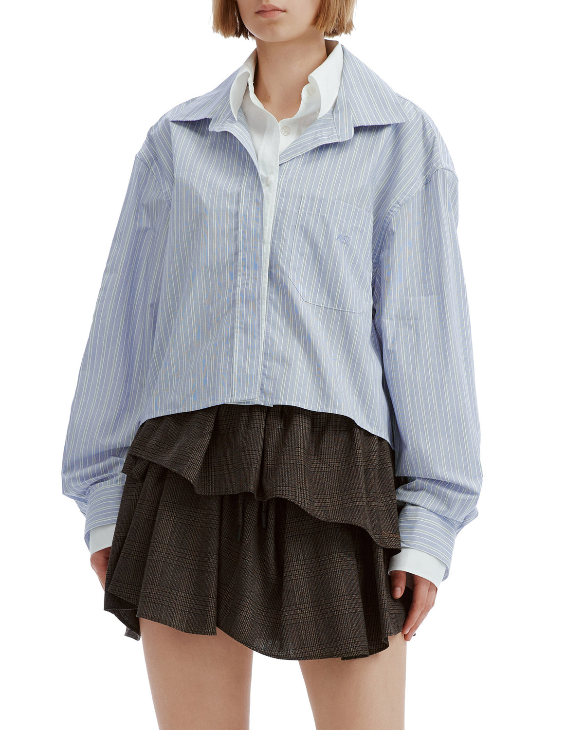 Layered striped shirt