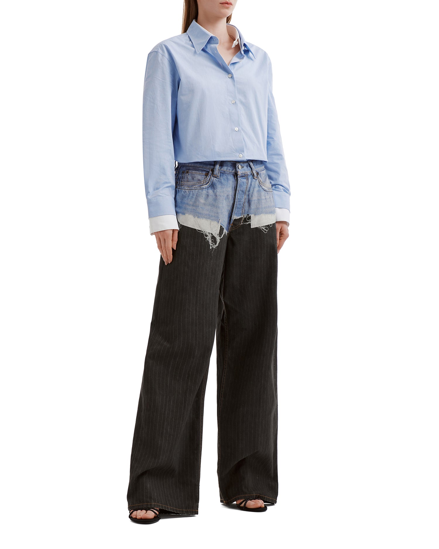 Layered button up shirt