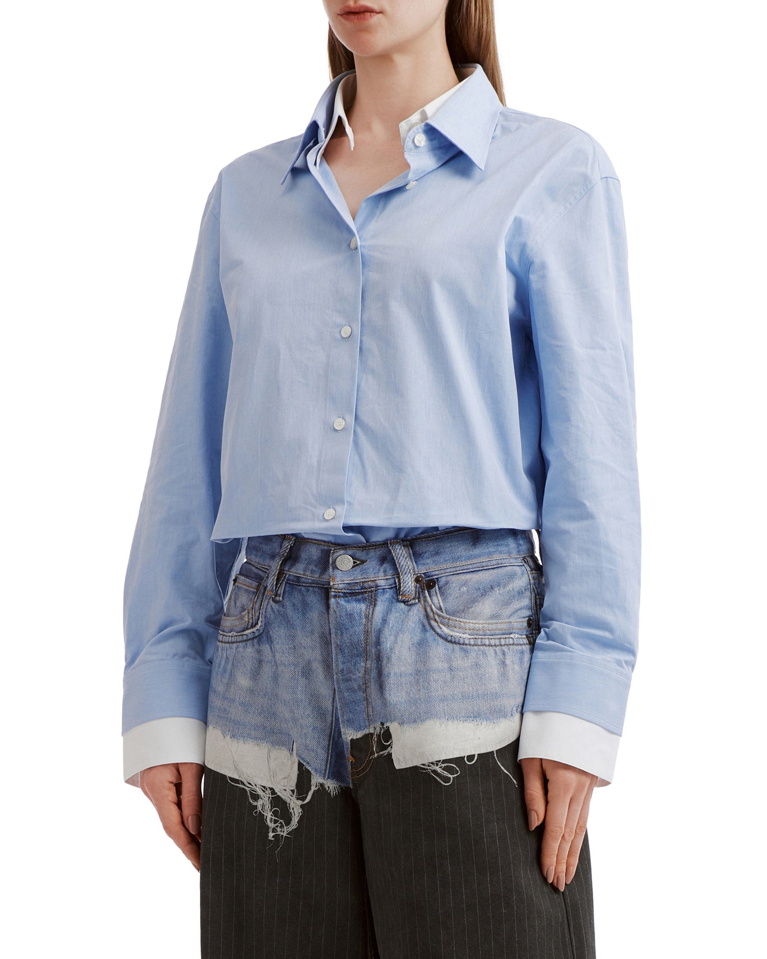Layered button up shirt