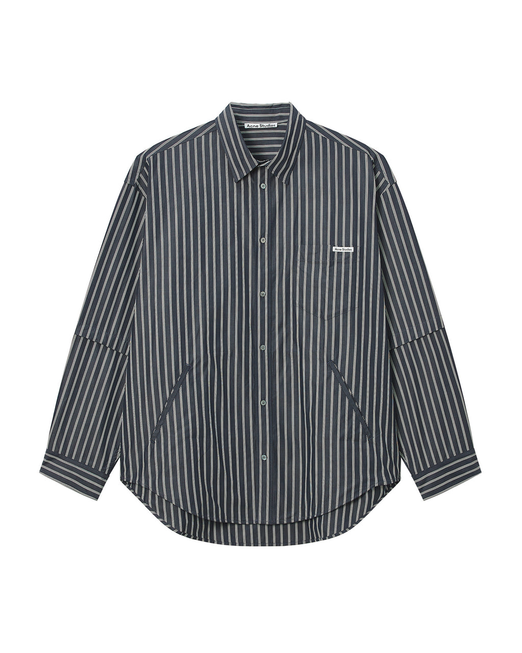 Double-sleeve striped shirt