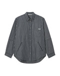 Double-sleeve striped shirt