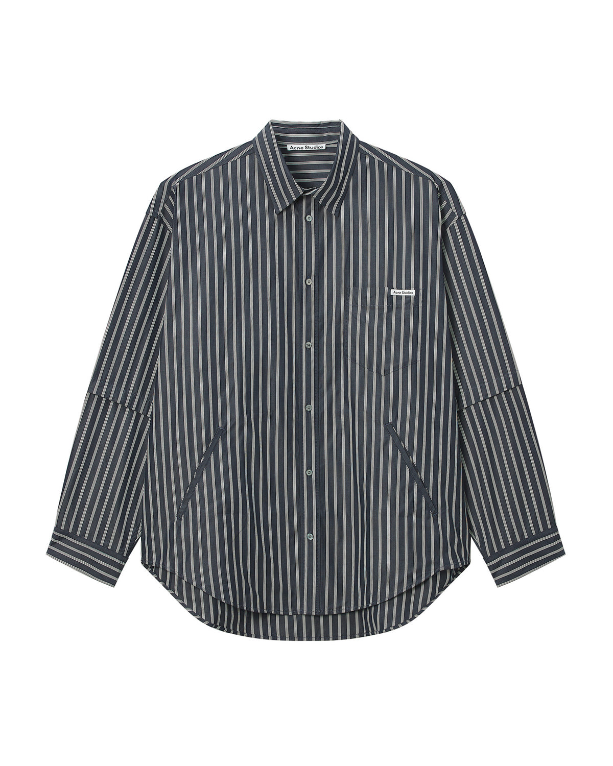 Double-sleeve striped shirt