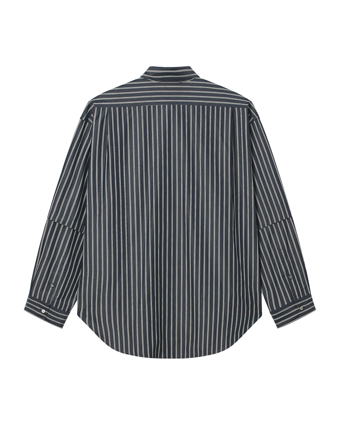 Double-sleeve striped shirt