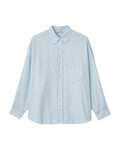 Striped button-up shirt
