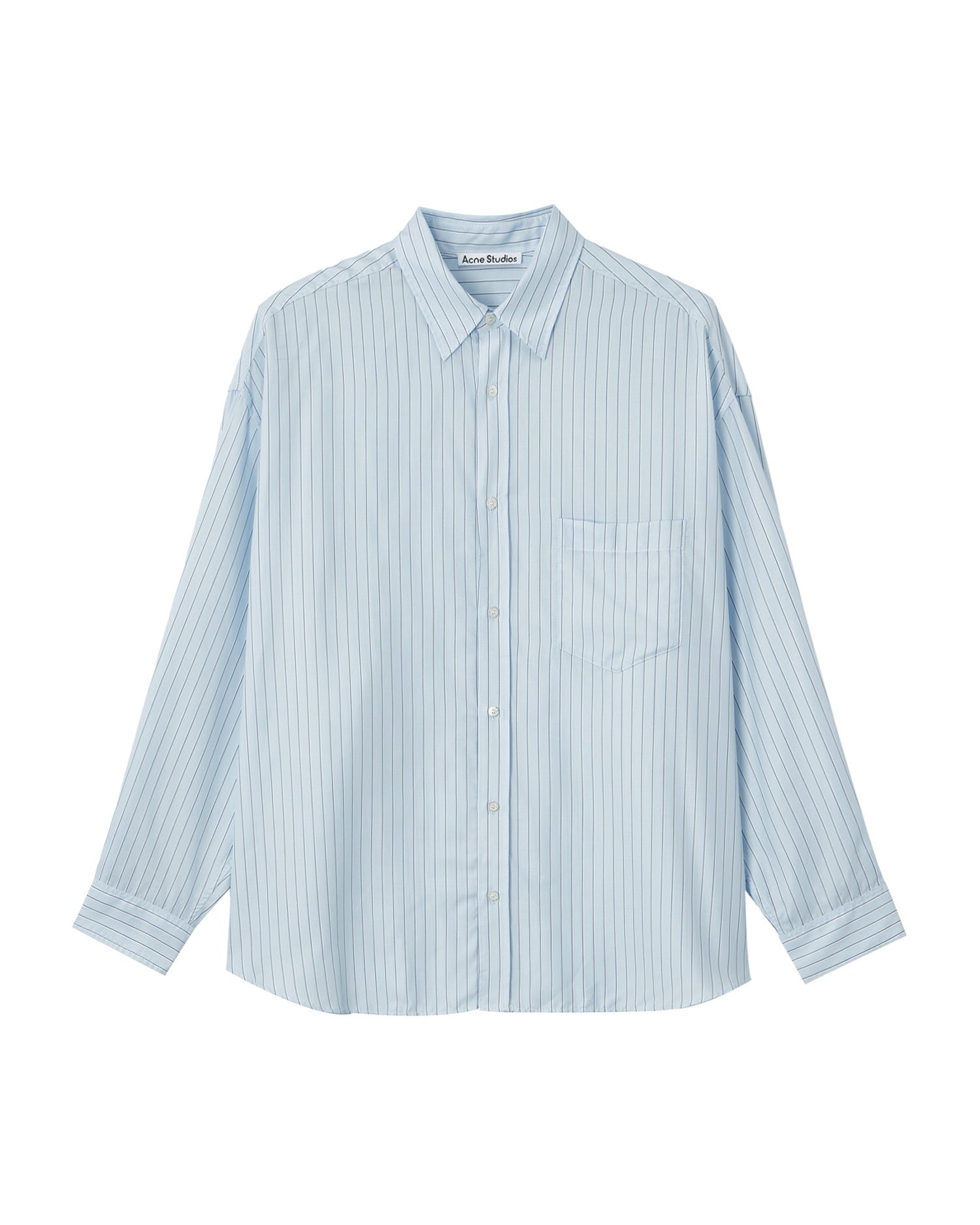 Striped button-up shirt