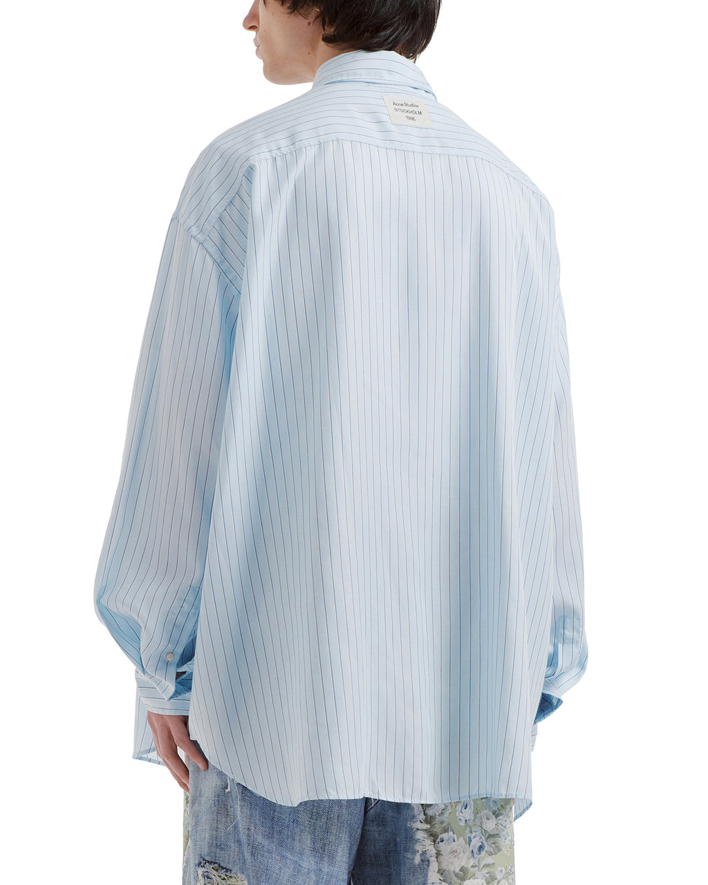 Striped button-up shirt