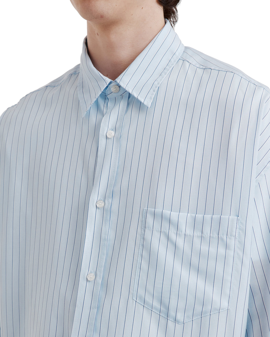 Striped button-up shirt