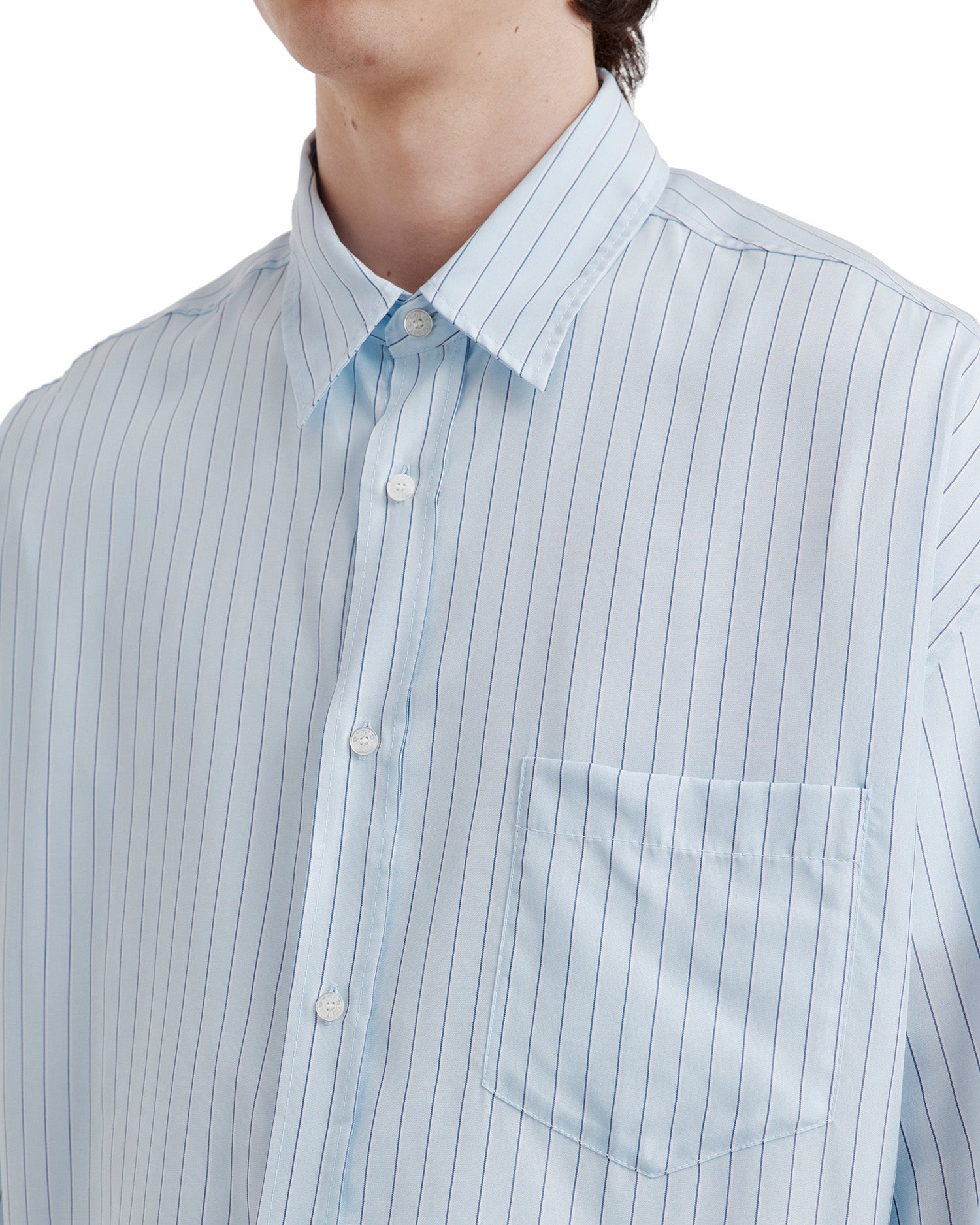 Striped button-up shirt