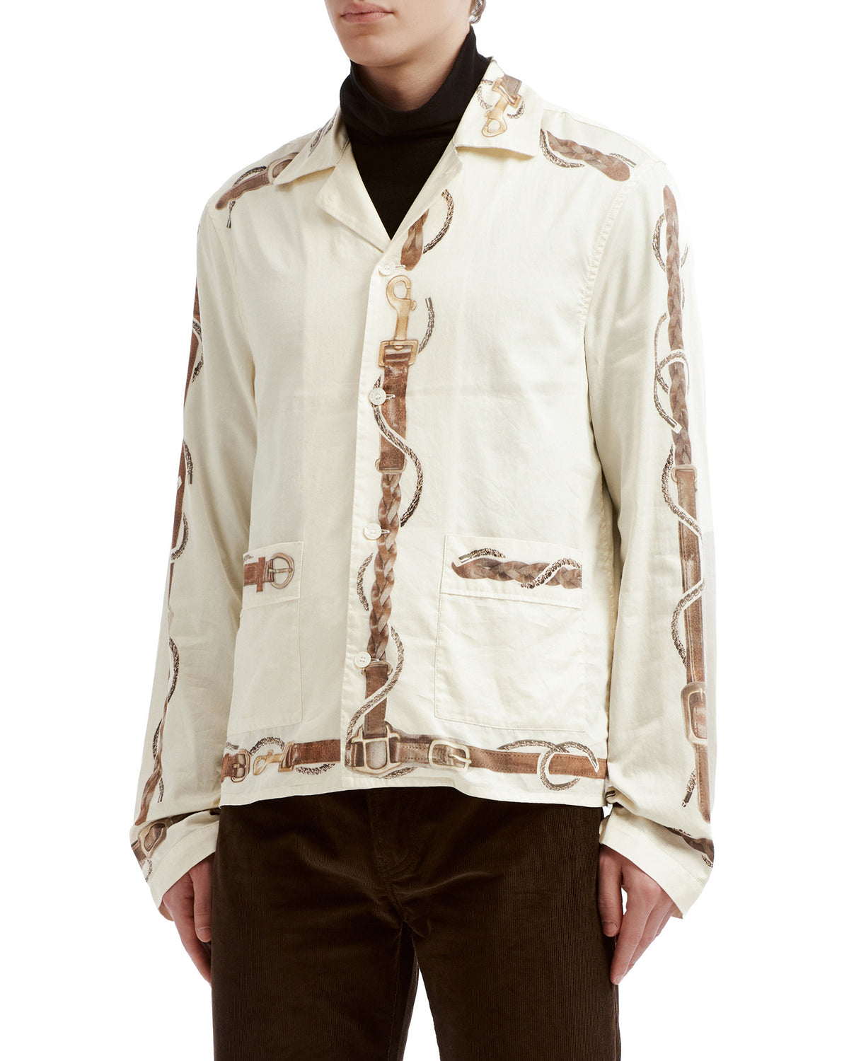 Printed collar jacket