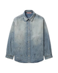 Denim button-up shirt