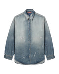 Oversized denim shirt