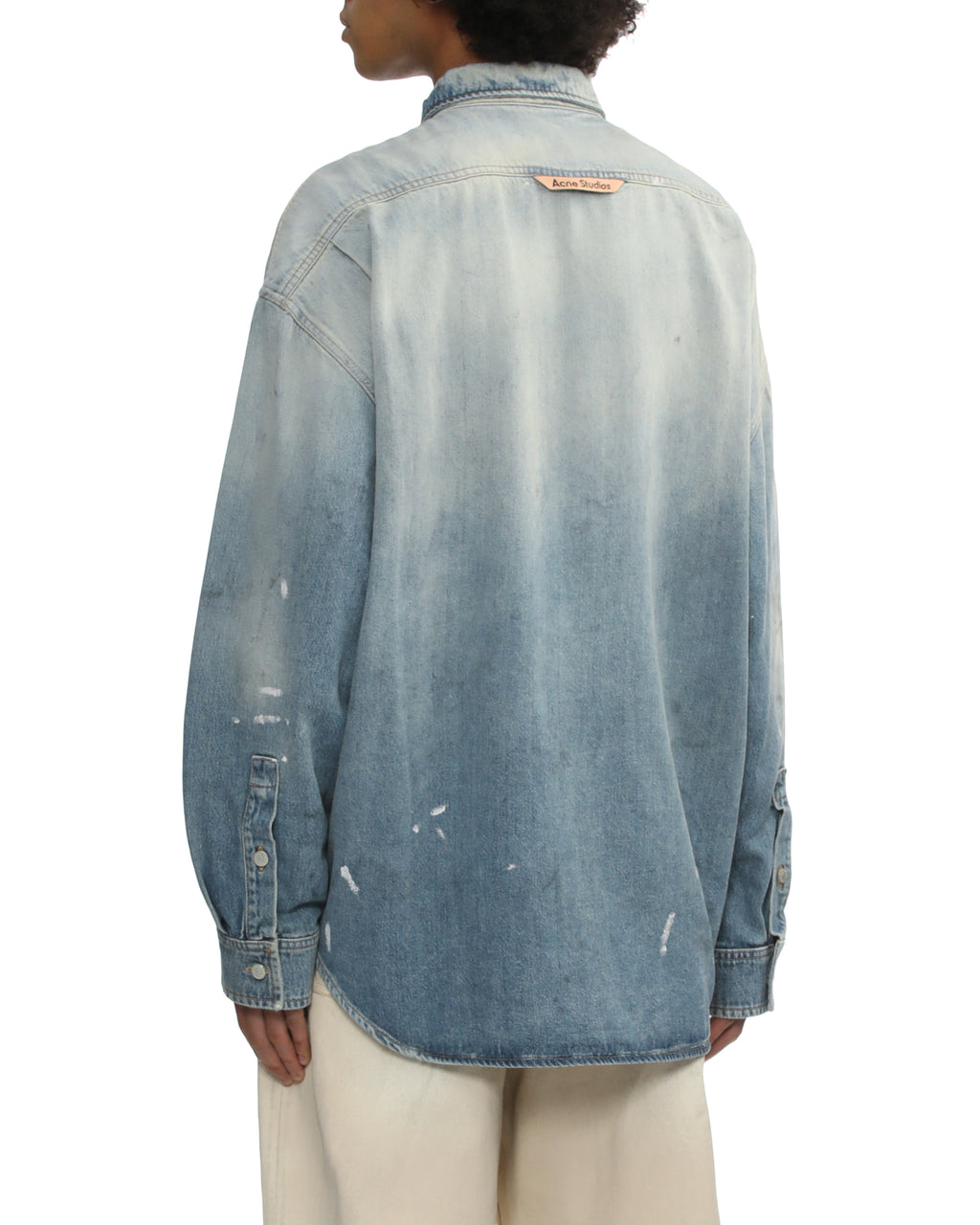 Oversized denim shirt