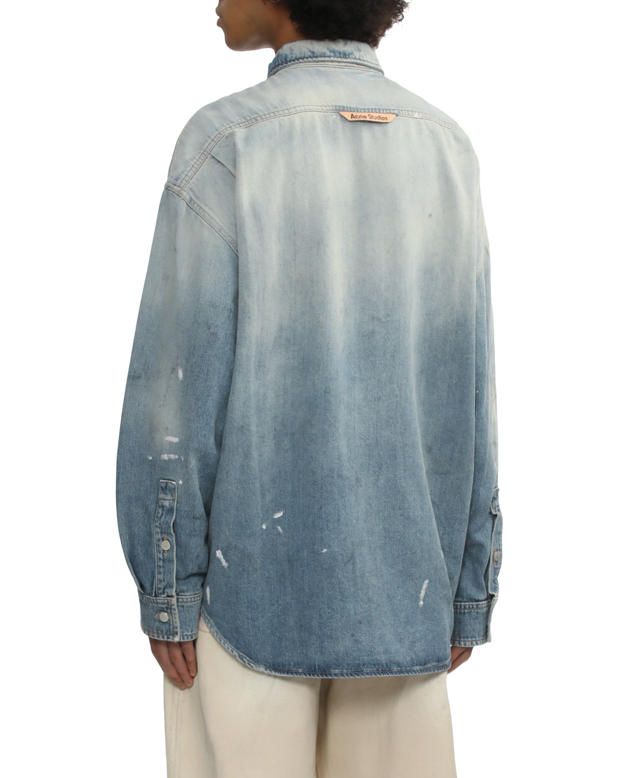 Oversized denim shirt